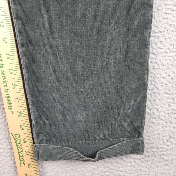 Vintage Corduroy Pants Men's 36x32 Green Cuffed Pleated Relaxed Retro 90s Y2K - Picture 4 of 8